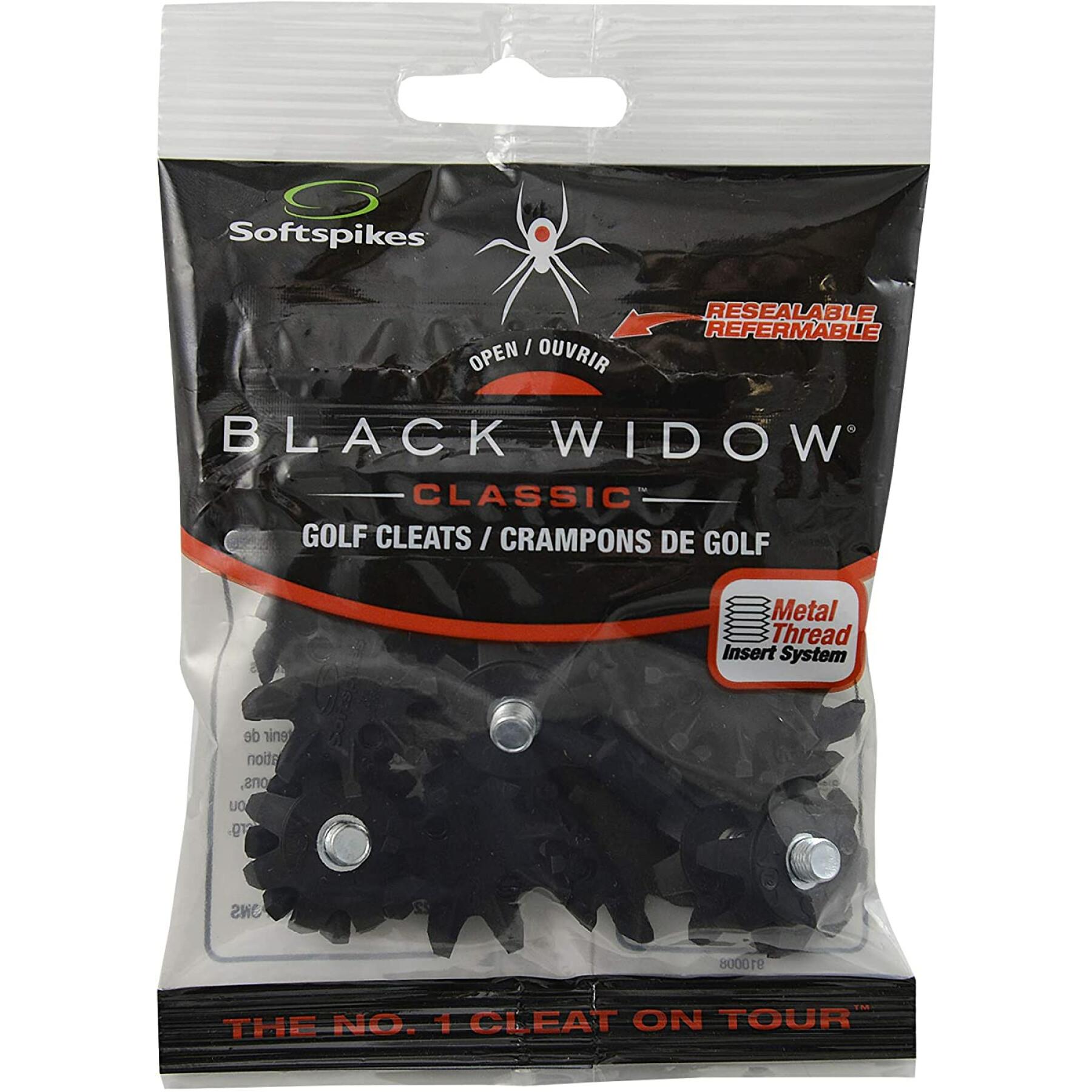 Golfschoen spike Softspikes black widow small metal