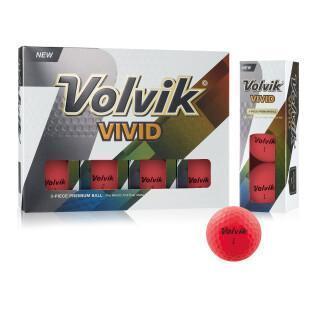 Set van 12 golfballen Volvik Vivid rose