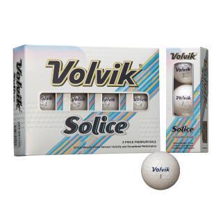 Set van 12 golfballen Volvik Solice blanche